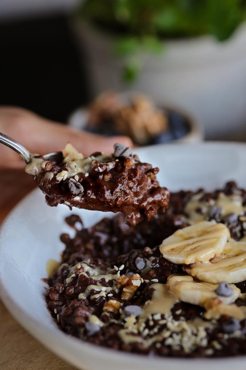 Process image of Chocolate Banana Buckwheat Porridge