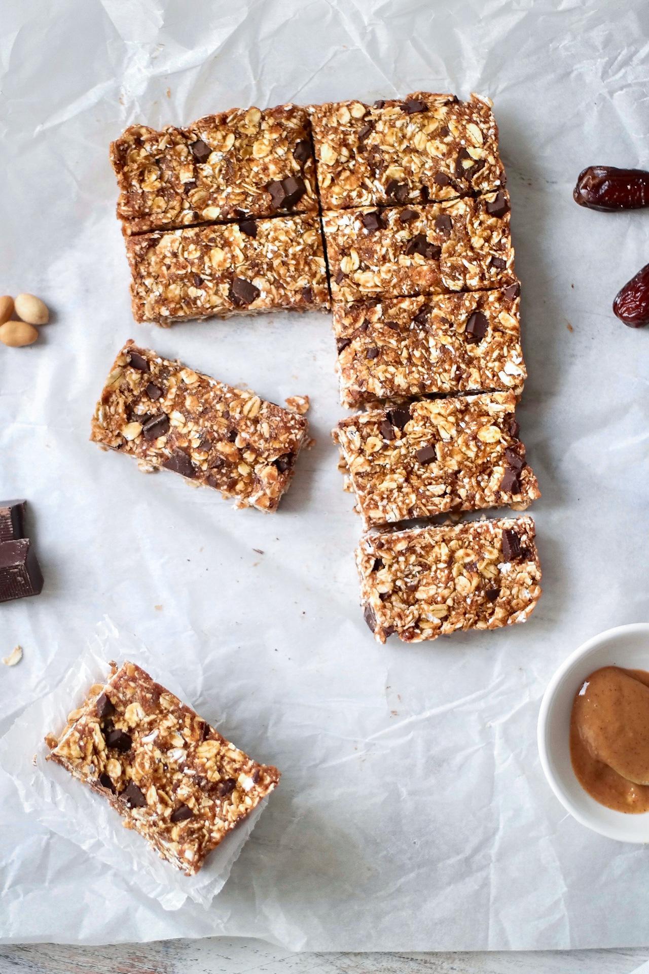 Main image of Chewy No-Bake Peanut Butter Dark Chocolate Oat Bars