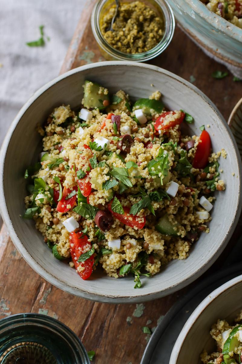 Image of Quick Pesto Couscous Salad