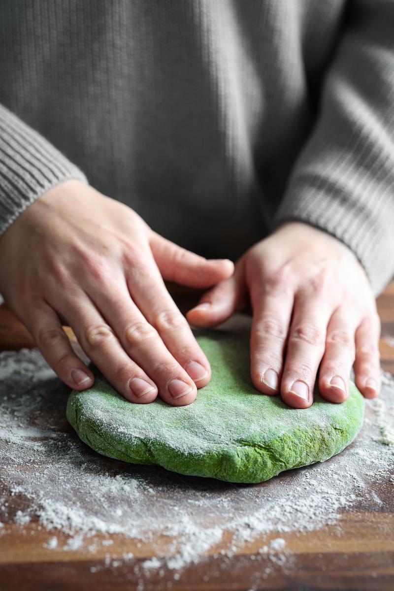 Process image of Spinach Powered Pasta